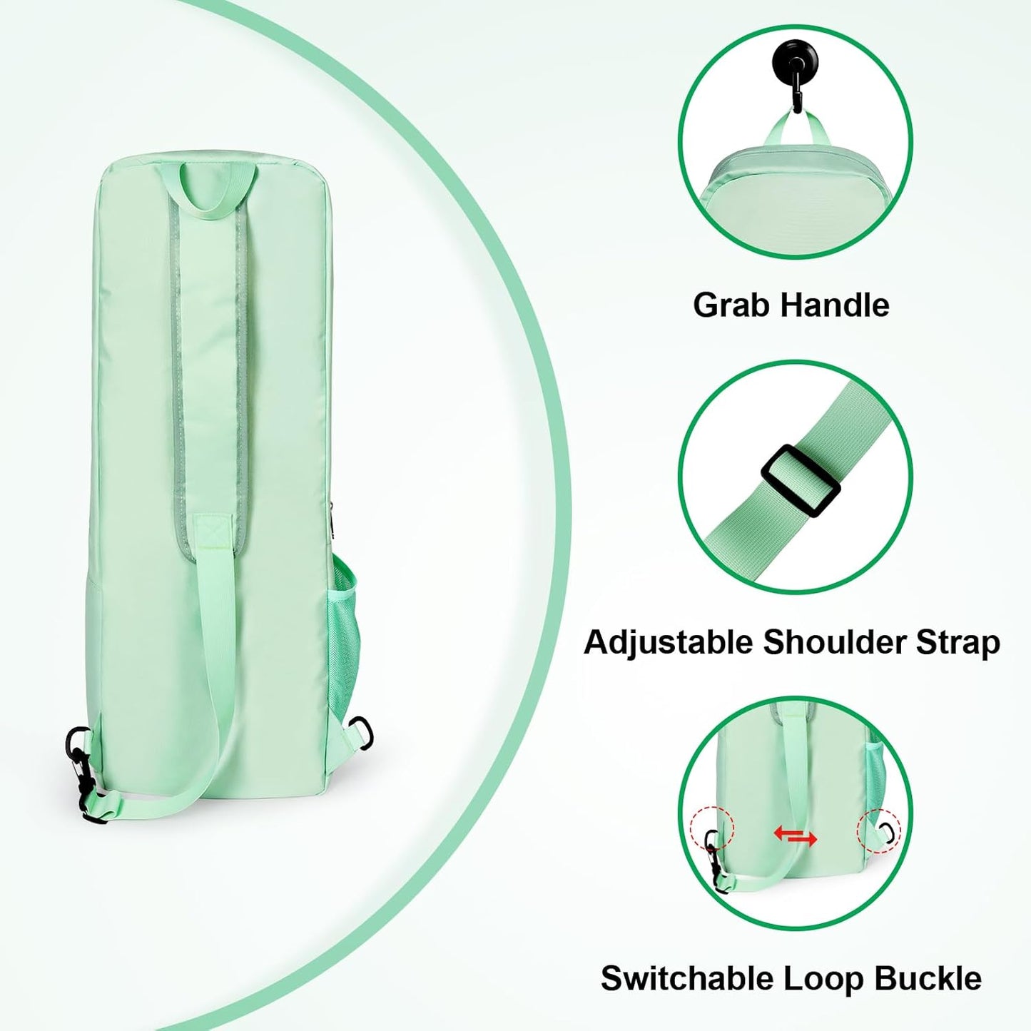 Women's Yoga Mat Bag Large Capacity Gym Backpack Wet Pocket