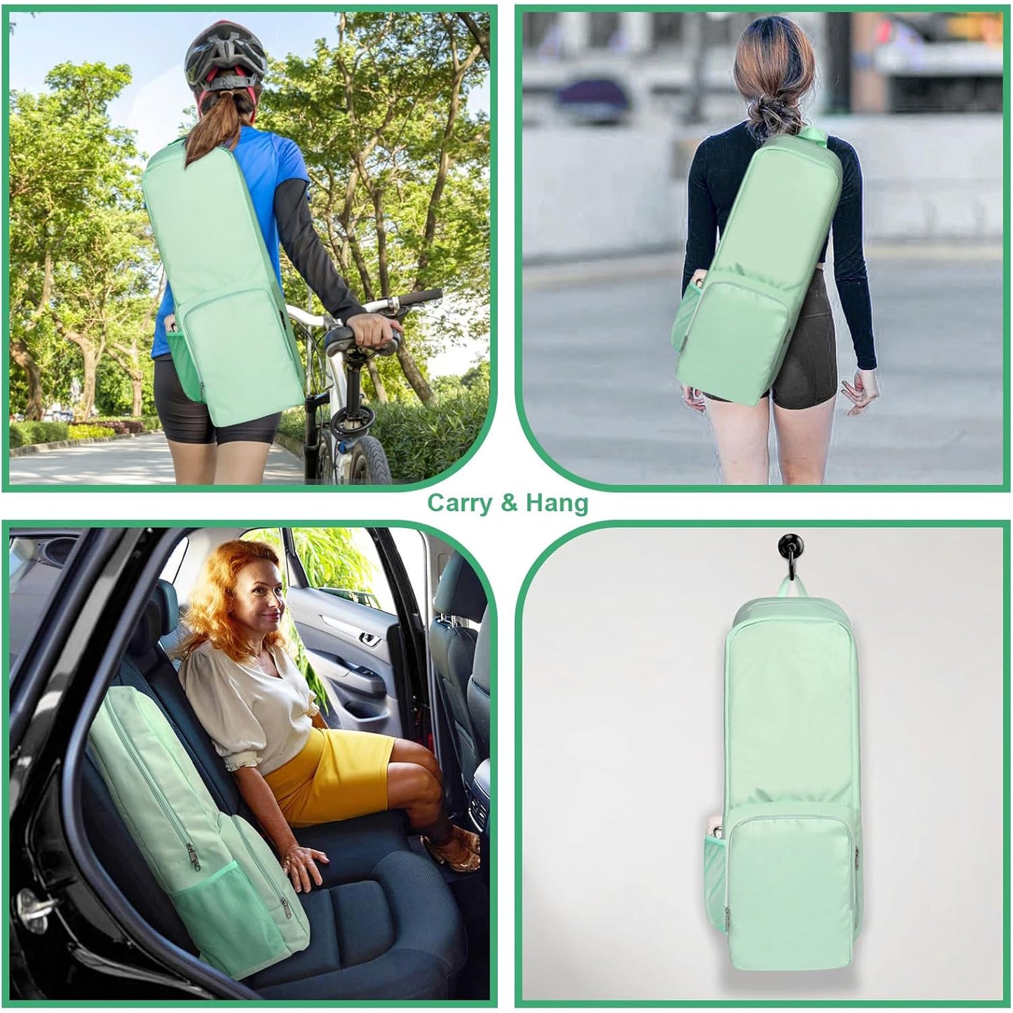 Women's Yoga Mat Bag Large Capacity Gym Backpack Wet Pocket