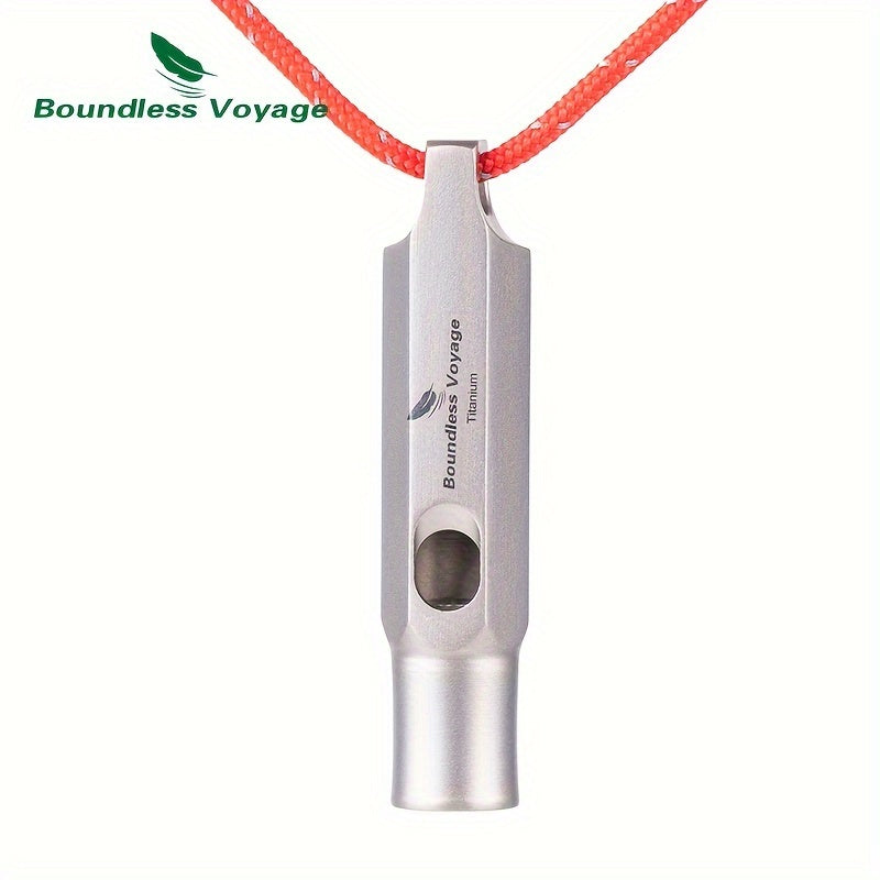 Boundless Voyage Titanium Survival Whistle With Lanyard