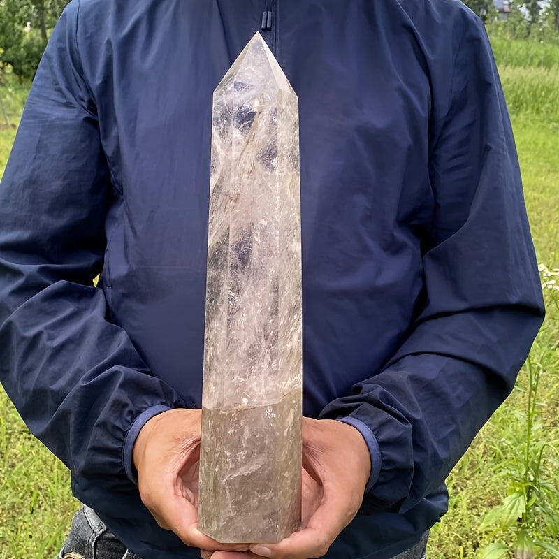 Smokey Quartz Obelisk Wand Crystal Boho Home Decor Gift