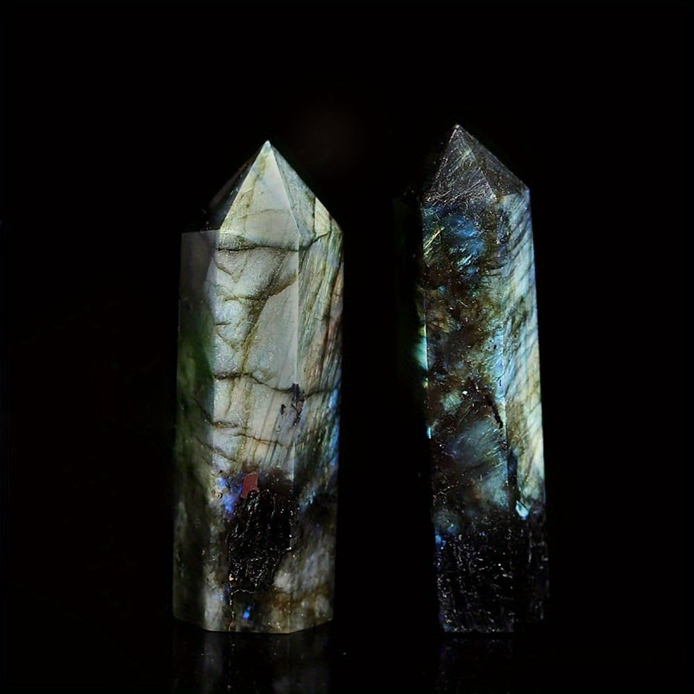 Rainbow Fluorite Crystal Set 7pcs Hand Polished Obelisks