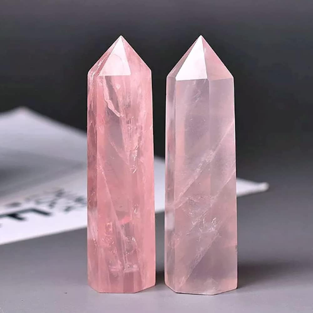 Rainbow Fluorite Crystal Set 7pcs Hand Polished Obelisks