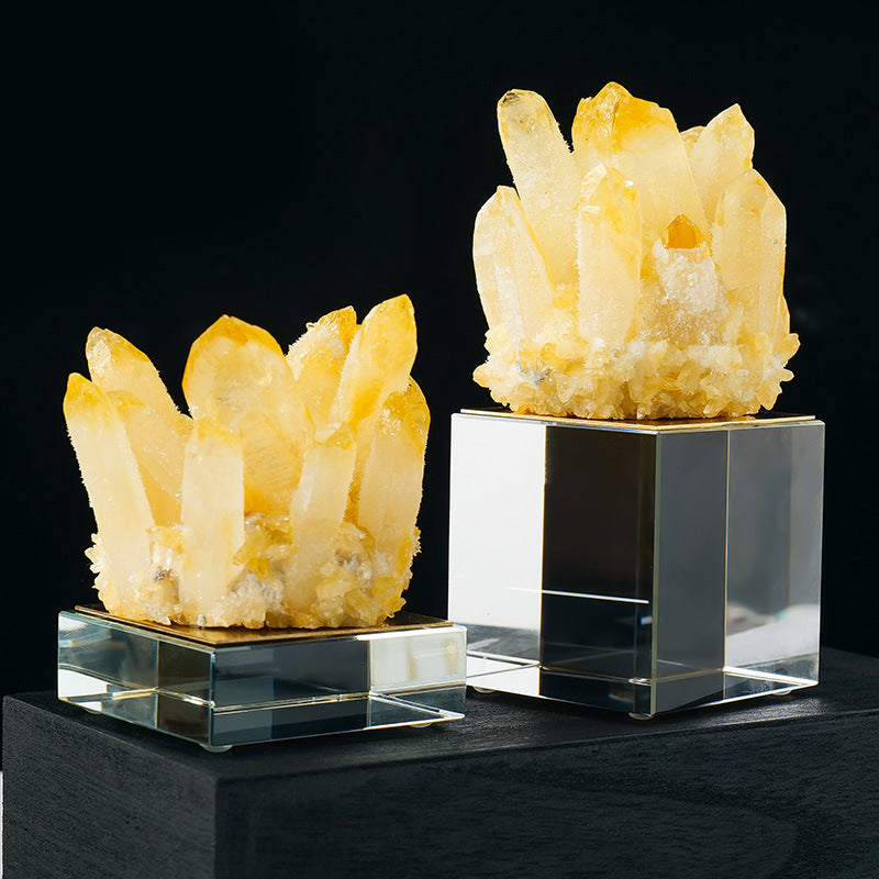 Large Natural Citrine Crystal Cluster Lucky Stone Gift
