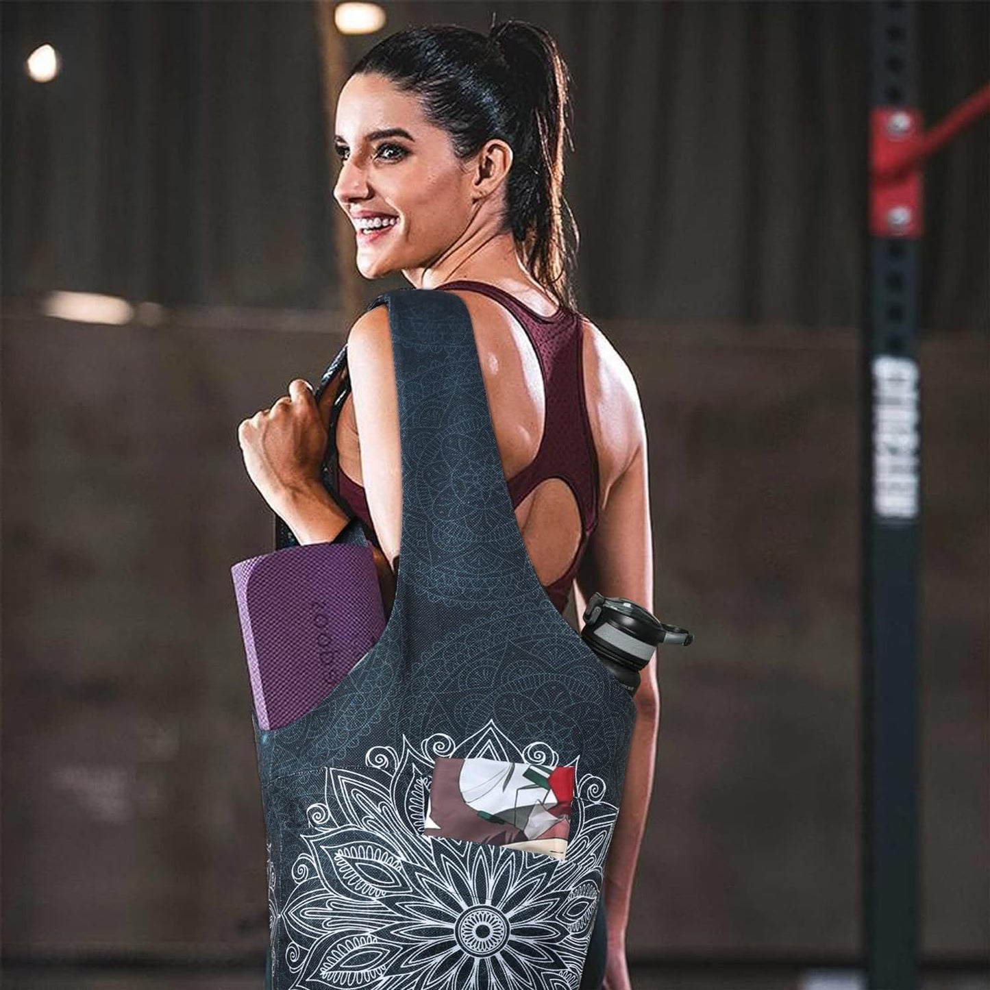 Yoga Mat Bag Long Tote With Pockets Fits Most Mats Now