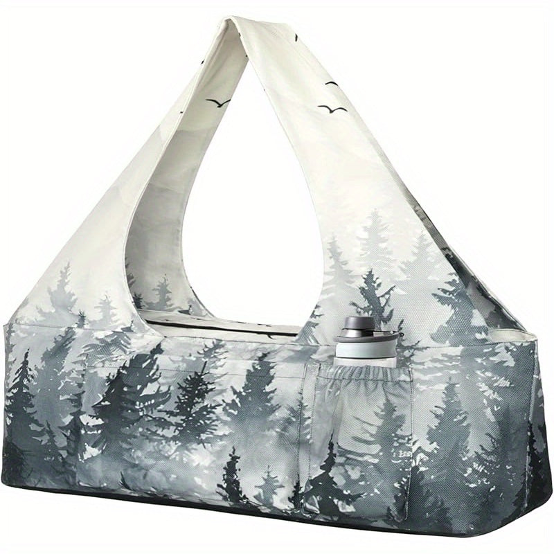 Large Yoga Mat Bag With Strap Zipper Pockets Fits Most Mats