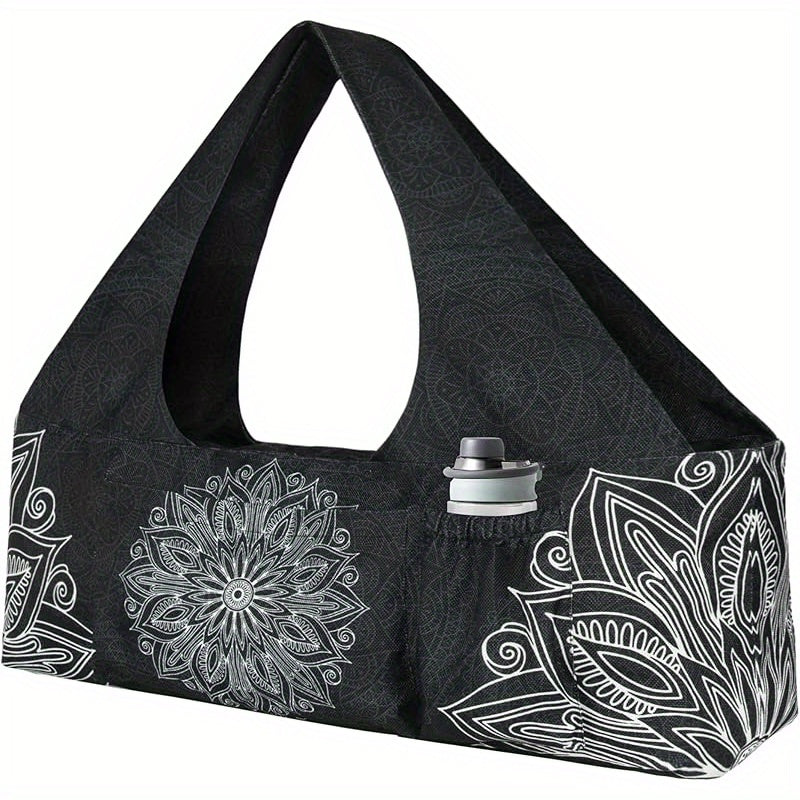 Large Yoga Mat Bag With Strap Zipper Pockets Fits Most Mats