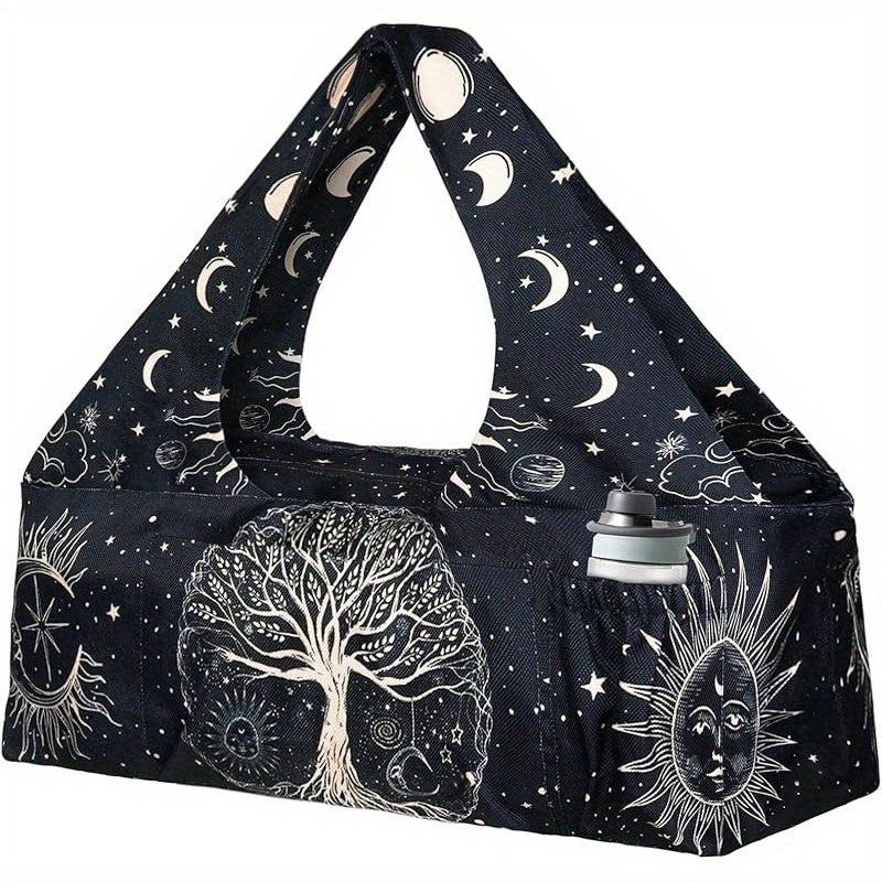 Large Yoga Mat Bag With Strap Zipper Pockets Fits Most Mats
