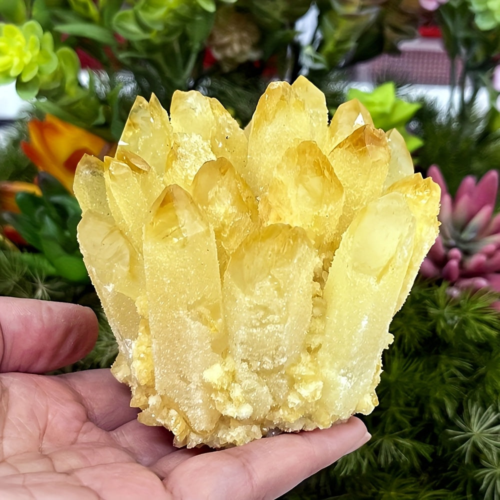 Large Natural Citrine Crystal Cluster Lucky Stone Gift
