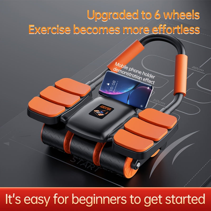 Upgraded Six Wheel Abdominal Roller For Full Body Workout