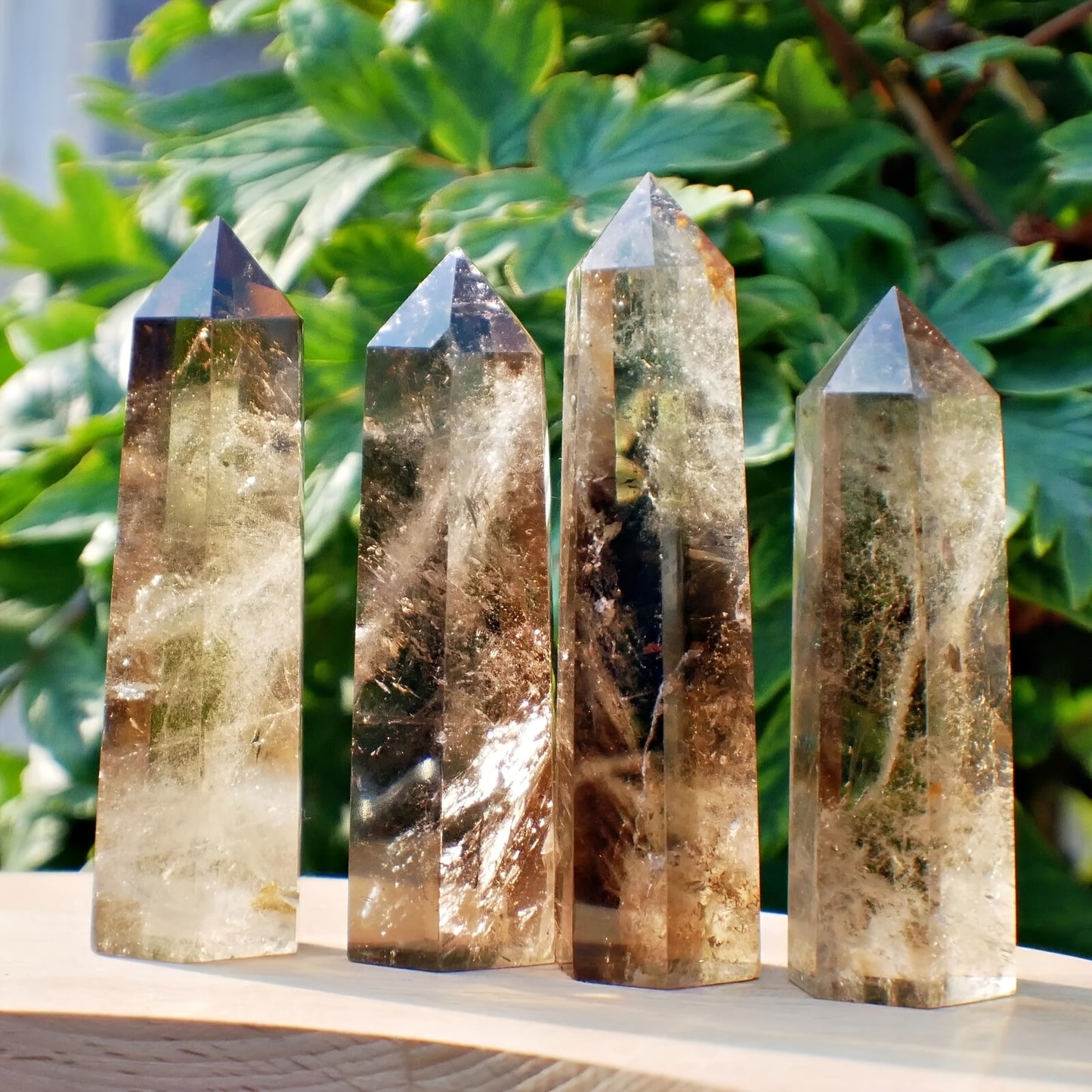 Smoky Quartz Obelisk Wand Crystal Boho Home Decor Gift