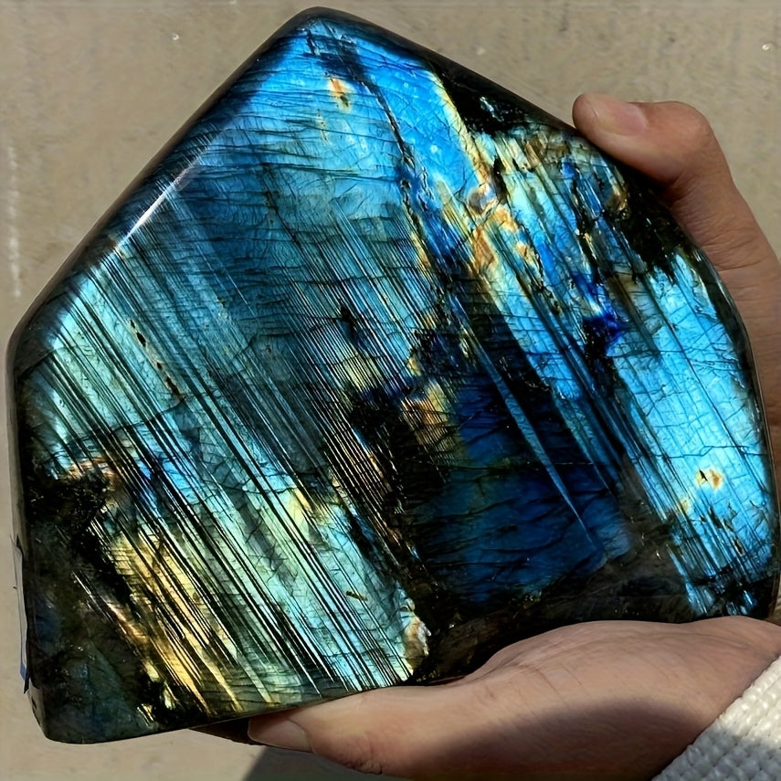 Large Labradorite Stone Ornament 600G 800G Home Decor Gift