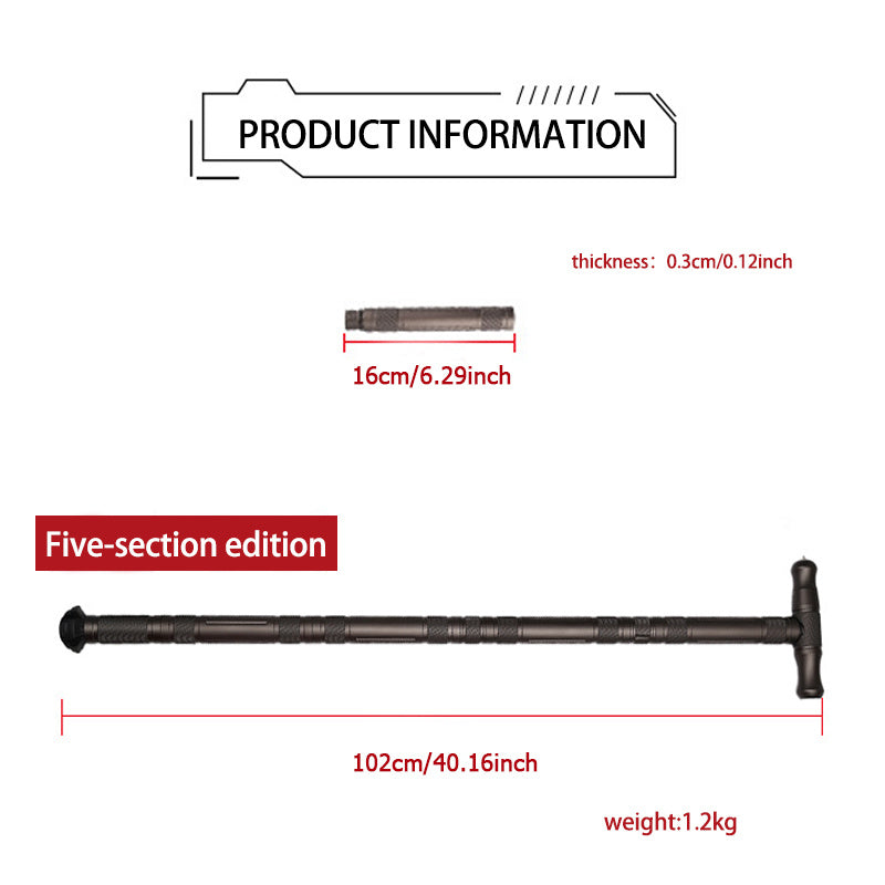 Multifunctional T Shaped Hiking Pole For Outdoor Walking