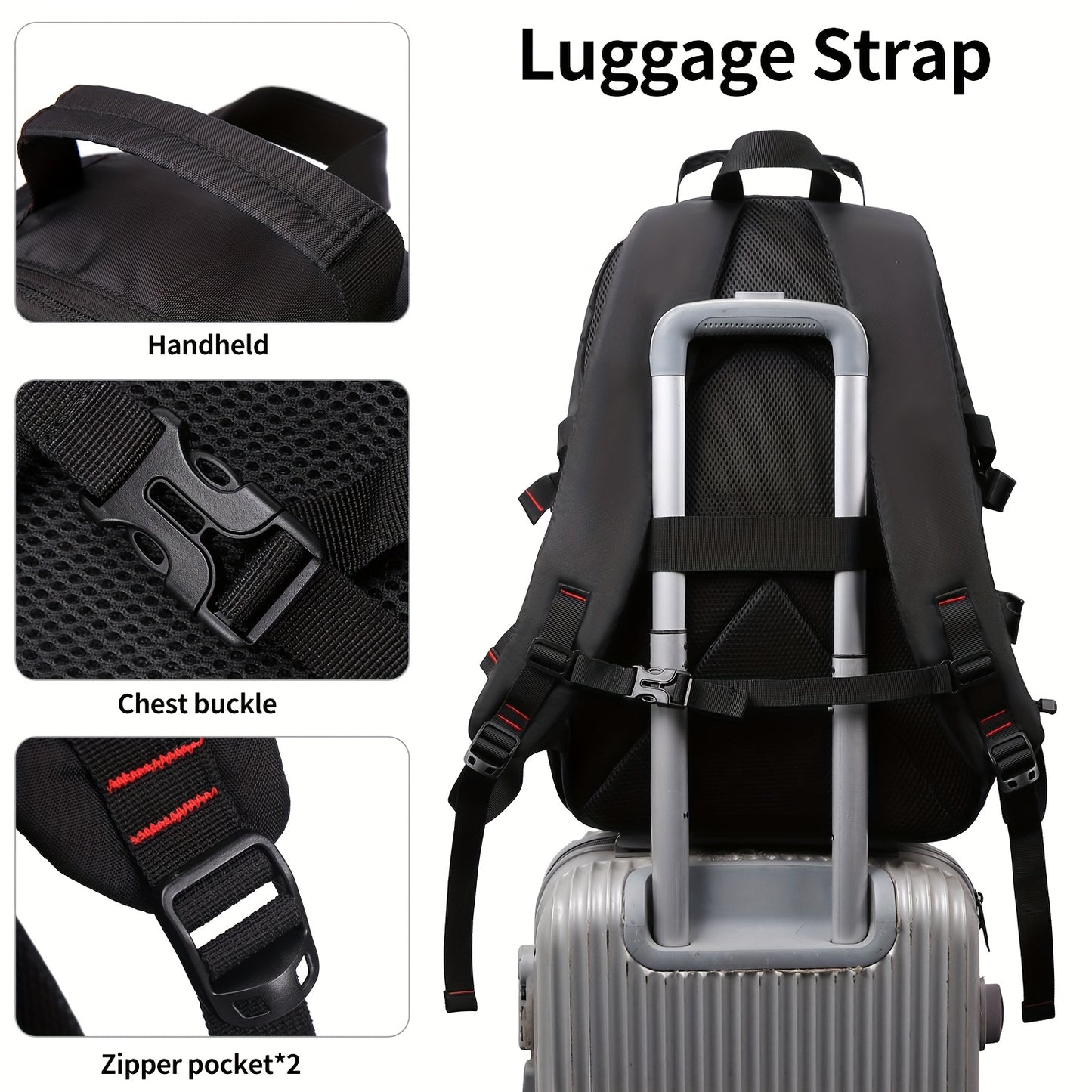 Men Large Capacity Hiking Backpack For Travel And Camping