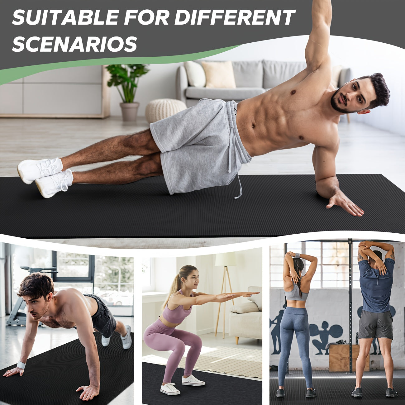 Extra Large High Density Non Slip Exercise Mat Gym Yoga