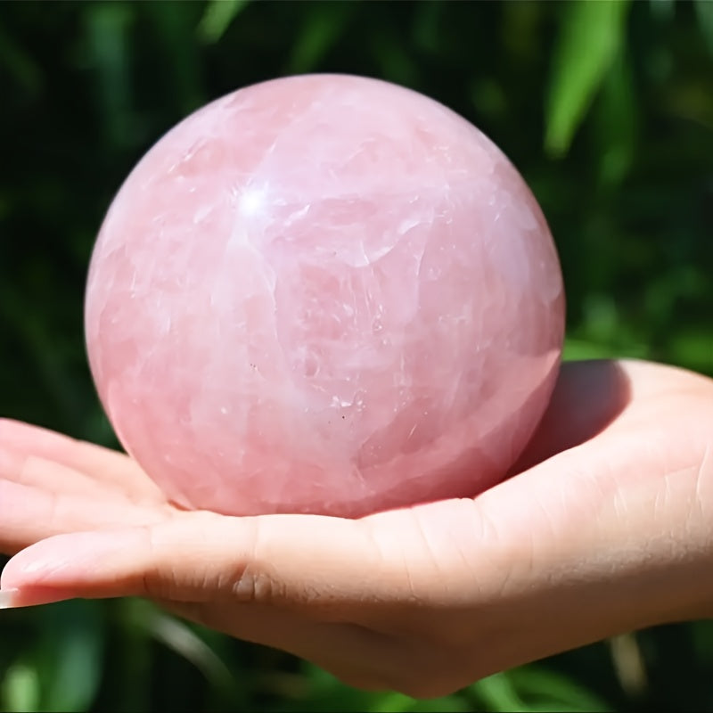 Natural Polished Rose Quartz Crystal Ball Massage Sphere