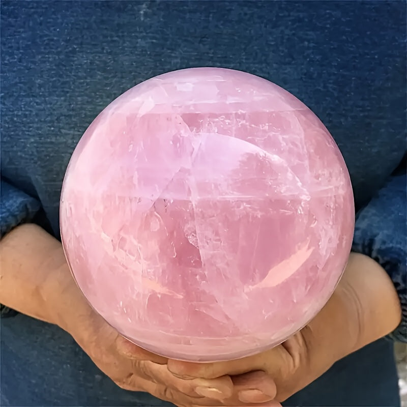 Natural Polished Rose Quartz Crystal Ball Massage Sphere