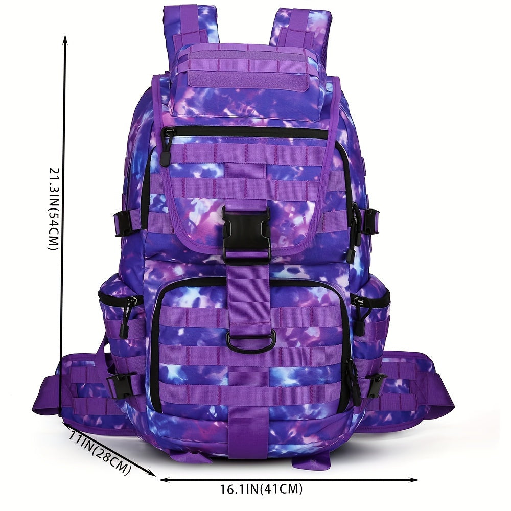 Purple Camouflage Tactical Backpack 13 21 Gallons Waterproof