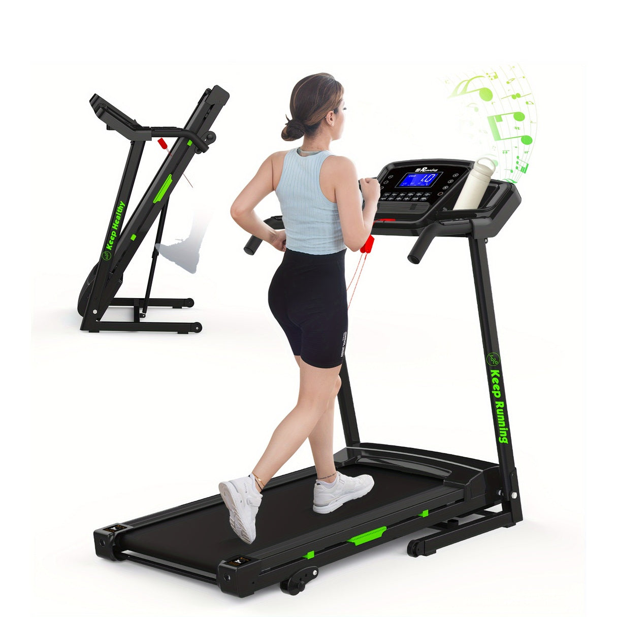 FYC Folding Treadmill With Incline 330Lb Capacity Compact