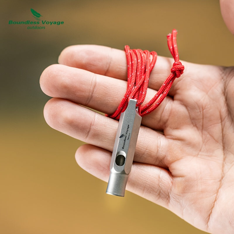 Boundless Voyage Titanium Survival Whistle With Lanyard