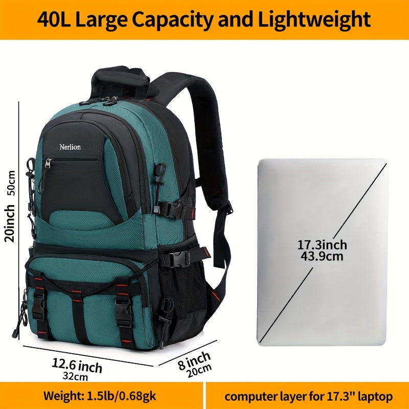 Men Large Capacity Hiking Backpack For Travel And Camping