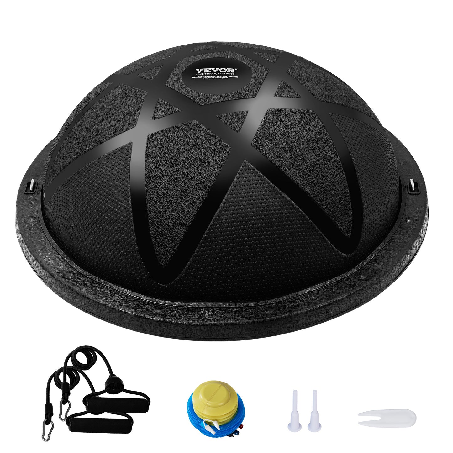 VEVOR 23 Inch Half Exercise Ball With Resistance Band