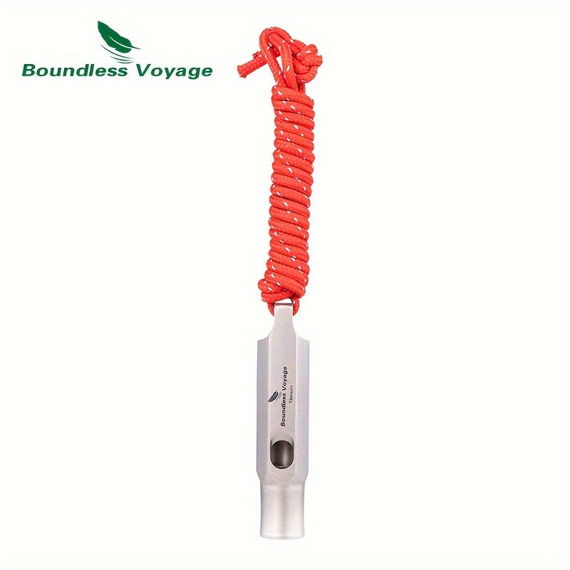 Boundless Voyage Titanium Survival Whistle With Lanyard