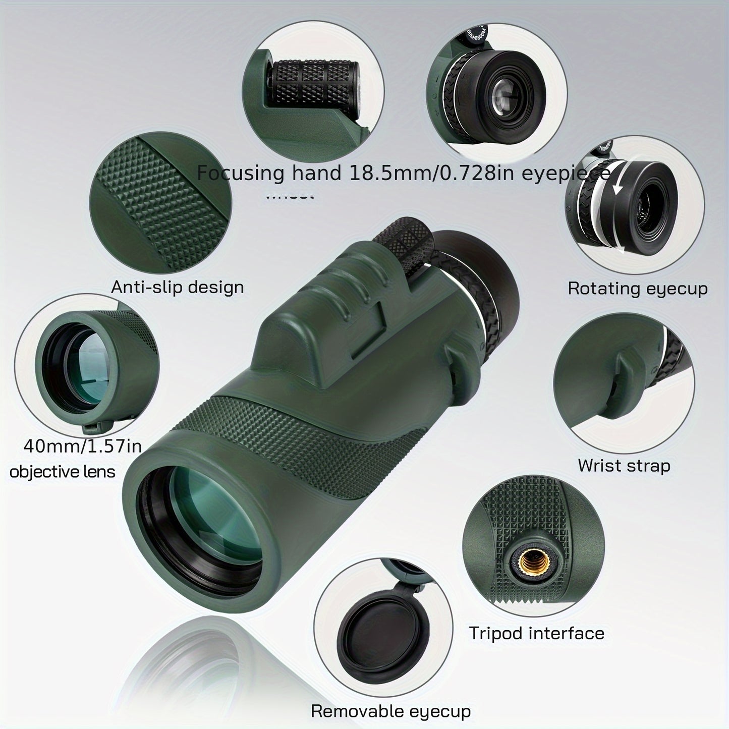 10x40 Monocular Telescope With 40mm Objective Lens Outdoor