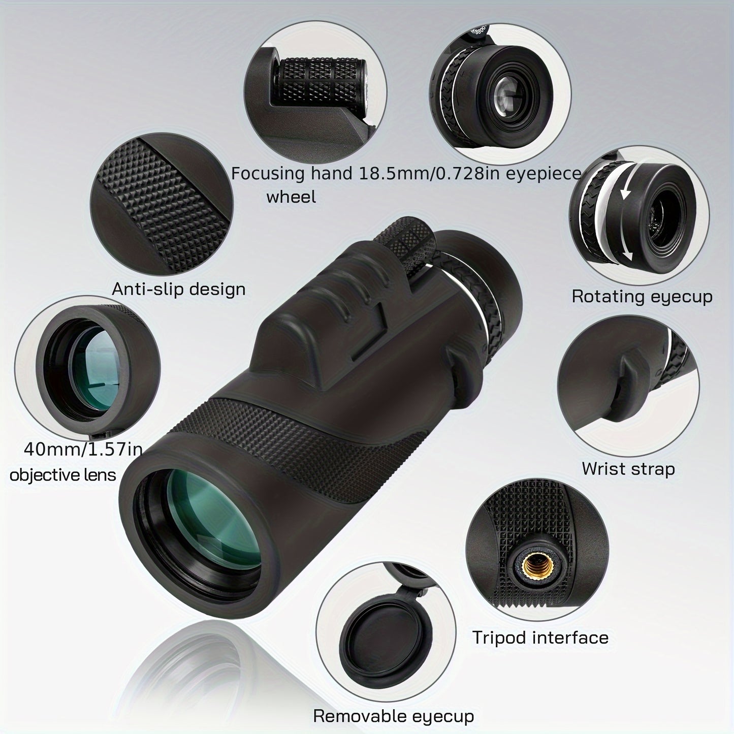 10x40 Monocular Telescope With 40mm Objective Lens Outdoor