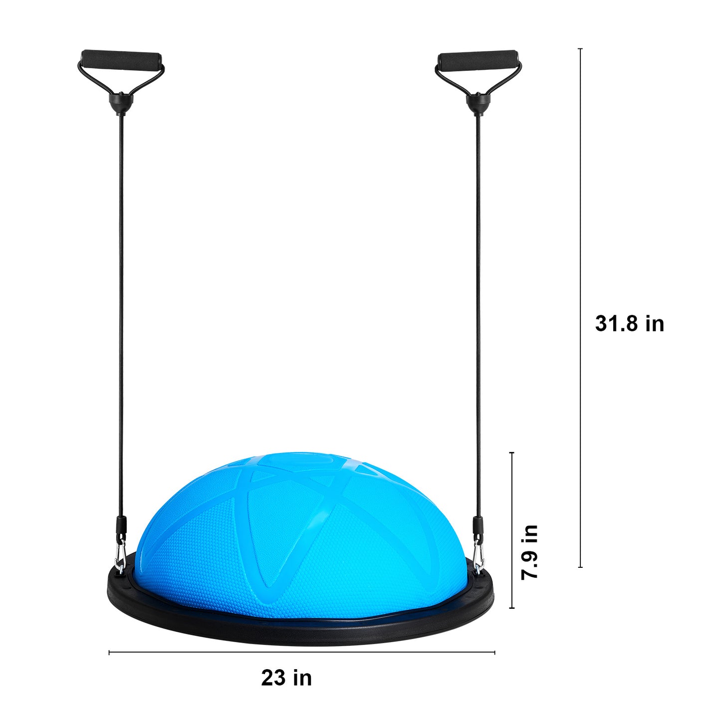 VEVOR 23 Inch Half Exercise Ball With Resistance Band