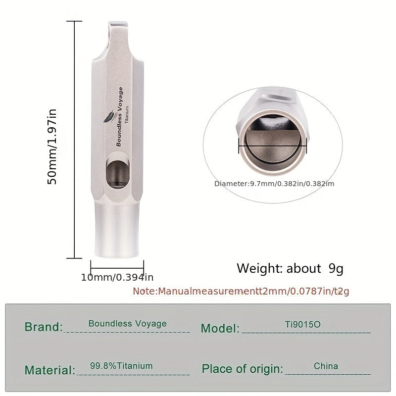 Boundless Voyage Titanium Survival Whistle With Lanyard