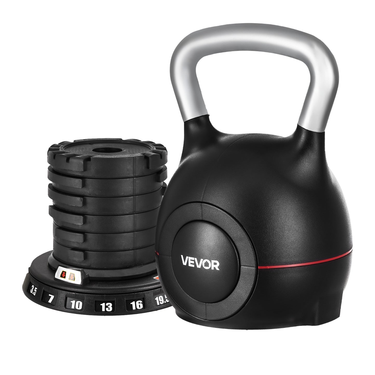 VEVOR Adjustable Kettlebell With Seven Weight Levels