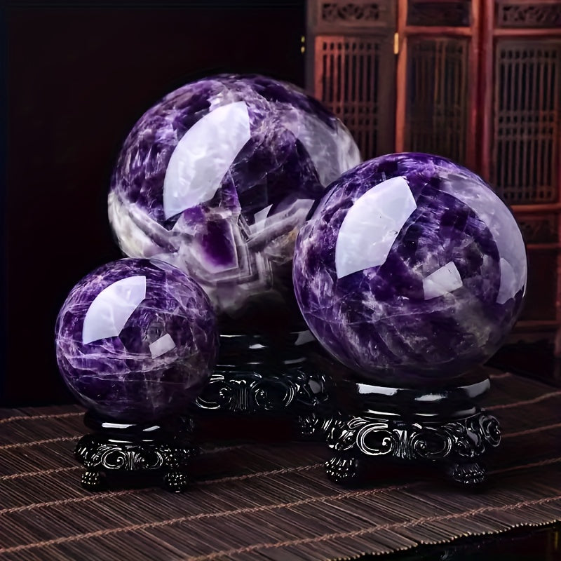 Purple Amethyst Ball Bohemian Ornament For Living Room