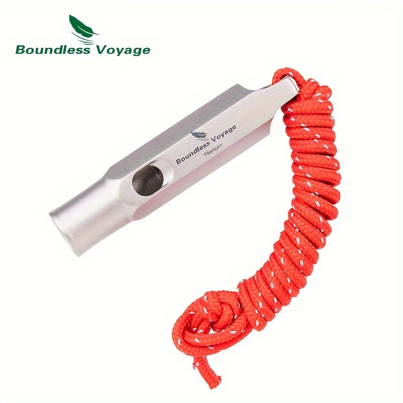 Boundless Voyage Titanium Survival Whistle With Lanyard