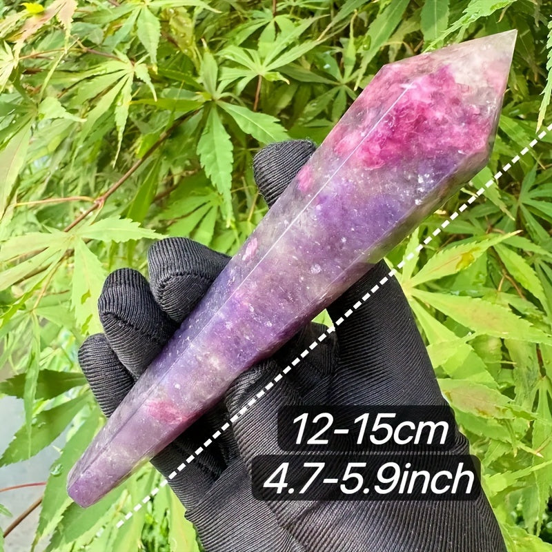 Unicorn Star Quartz Crystal Wand With Frame Stand Decor