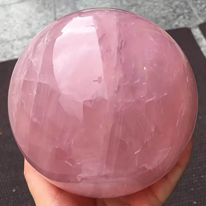 Natural Polished Rose Quartz Crystal Ball Massage Sphere