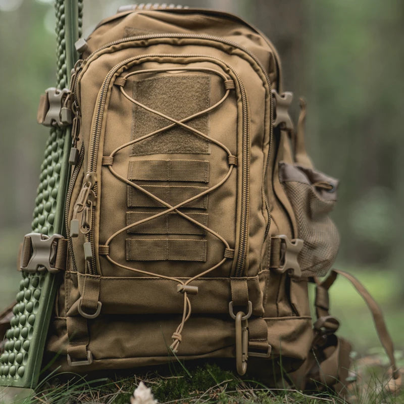 65L Outdoor Tactical Backpack for Men Large Capacity Military Hiking Rucksack