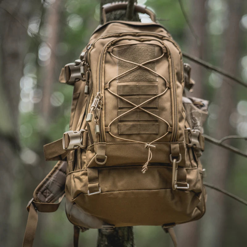 65L Outdoor Tactical Backpack for Men Large Capacity Military Hiking Rucksack