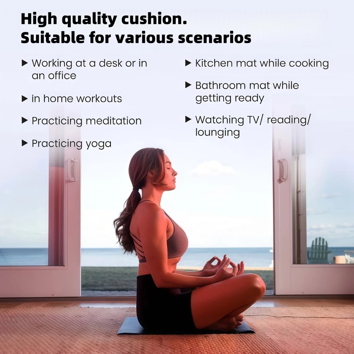 Grounding PU Yoga Mat For Home Gym Outdoor Use With Cord