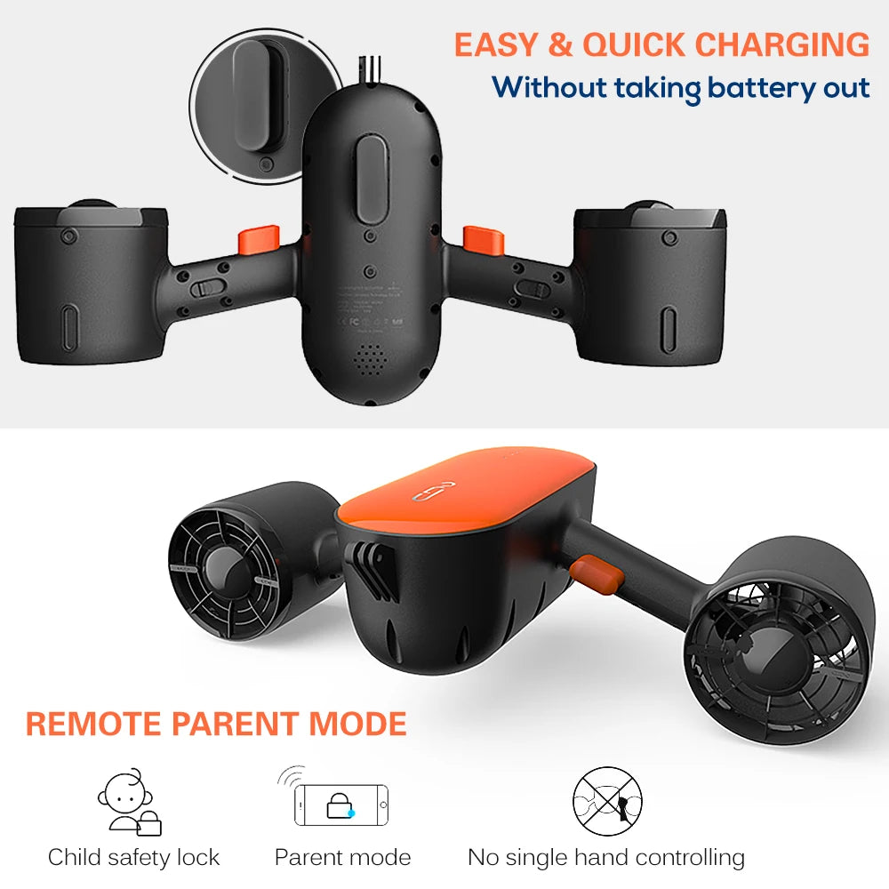Electric Underwater Scooter Propeller for Diving Fishing and Snorkeling