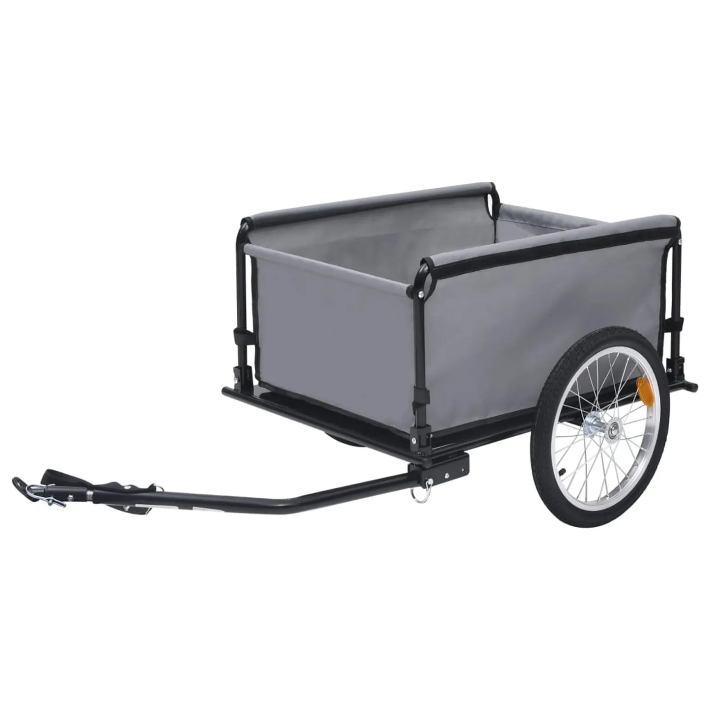 Foldable Bike Cargo Trailer Wagon Cart with Safe Reflectors and 65kg Capacity