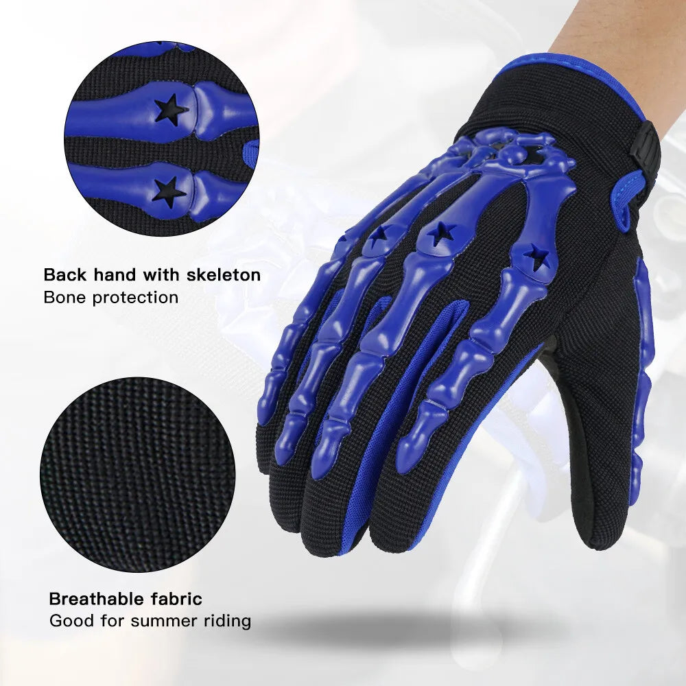 Motocross Gloves Motorcycle BMX MX ATV Dirt Bike Bicycle Skeleton Cycling Gloves for Men Women