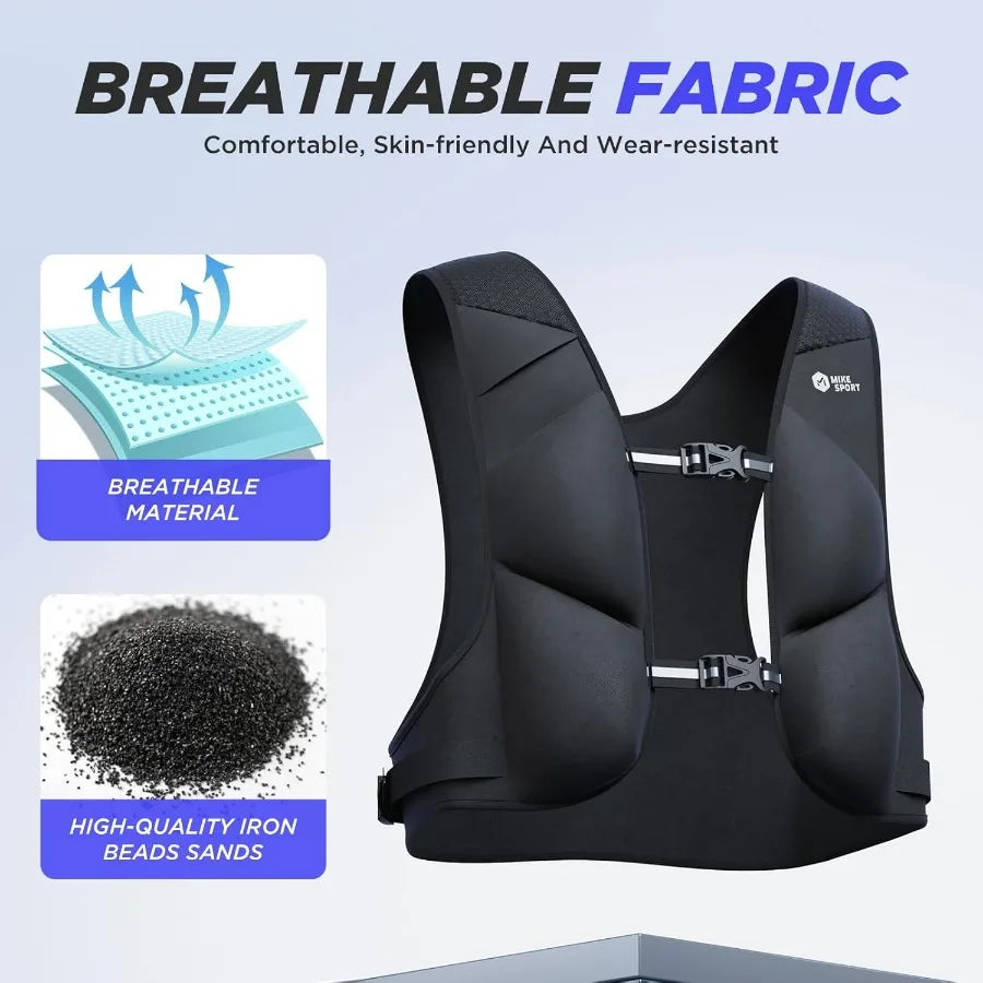 Adjustable Weighted Vest 2 To 10 Lbs Soft Washable For Women Men Large Pocket