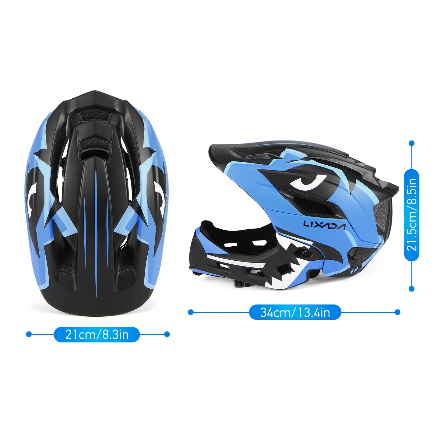 Lixada Kids Detachable Full Face Helmet For Cycling Safety