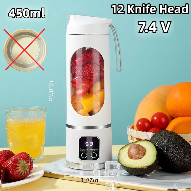 Portable Juice Maker Blender 700ML with Stainless Steel Blades for Smoothies