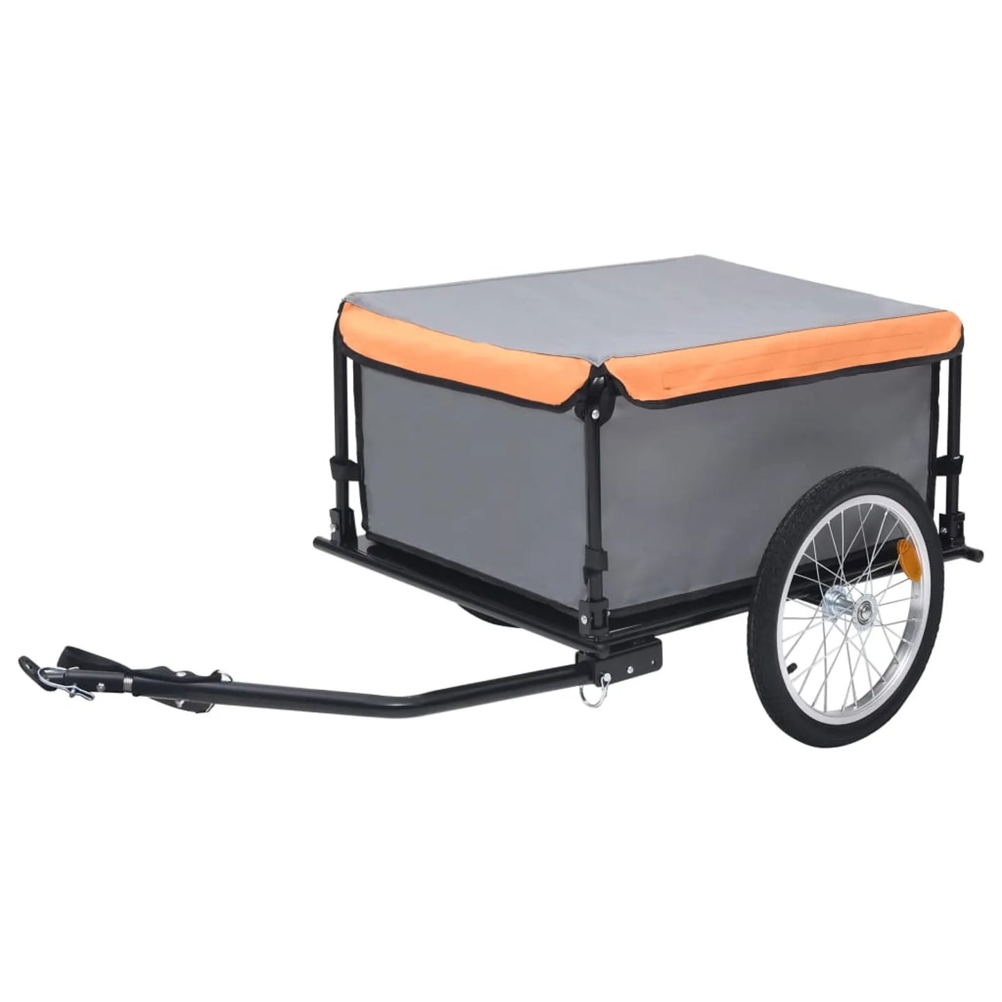 Foldable Bike Cargo Trailer Wagon Cart with Safe Reflectors and 65kg Capacity