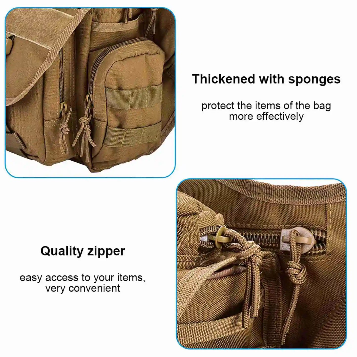 Durable Military Chest Bag For Outdoor Travel And Hiking