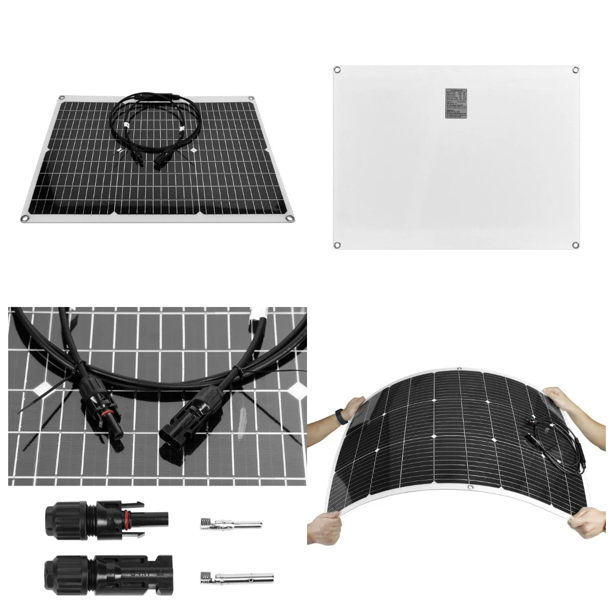 PowMr 40W Flexible Solar Panel Kit Portable Charger for Camping and Home Use