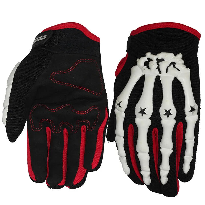 Motocross Gloves Motorcycle BMX MX ATV Dirt Bike Bicycle Skeleton Cycling Gloves for Men Women