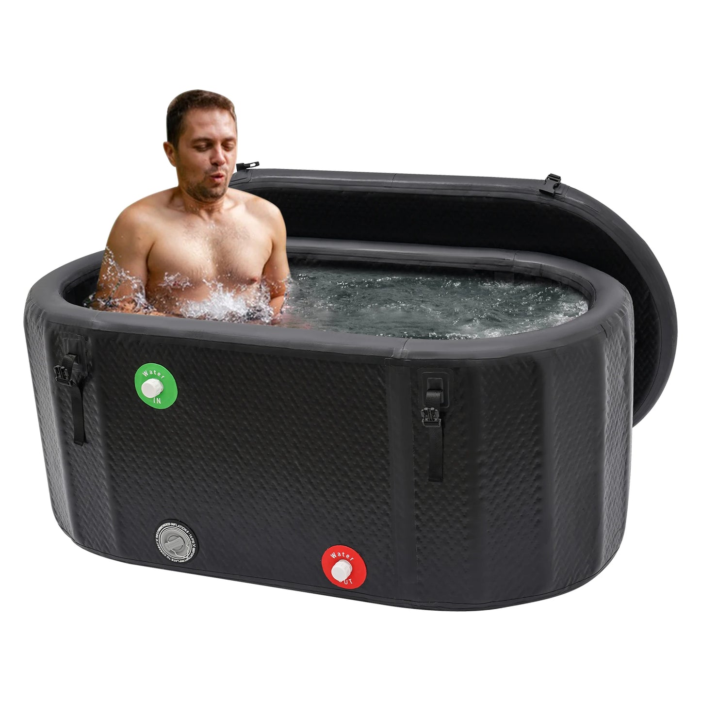 132x70cm Inflatable Ice Bath Tub for Cold Water Therapy and Recovery