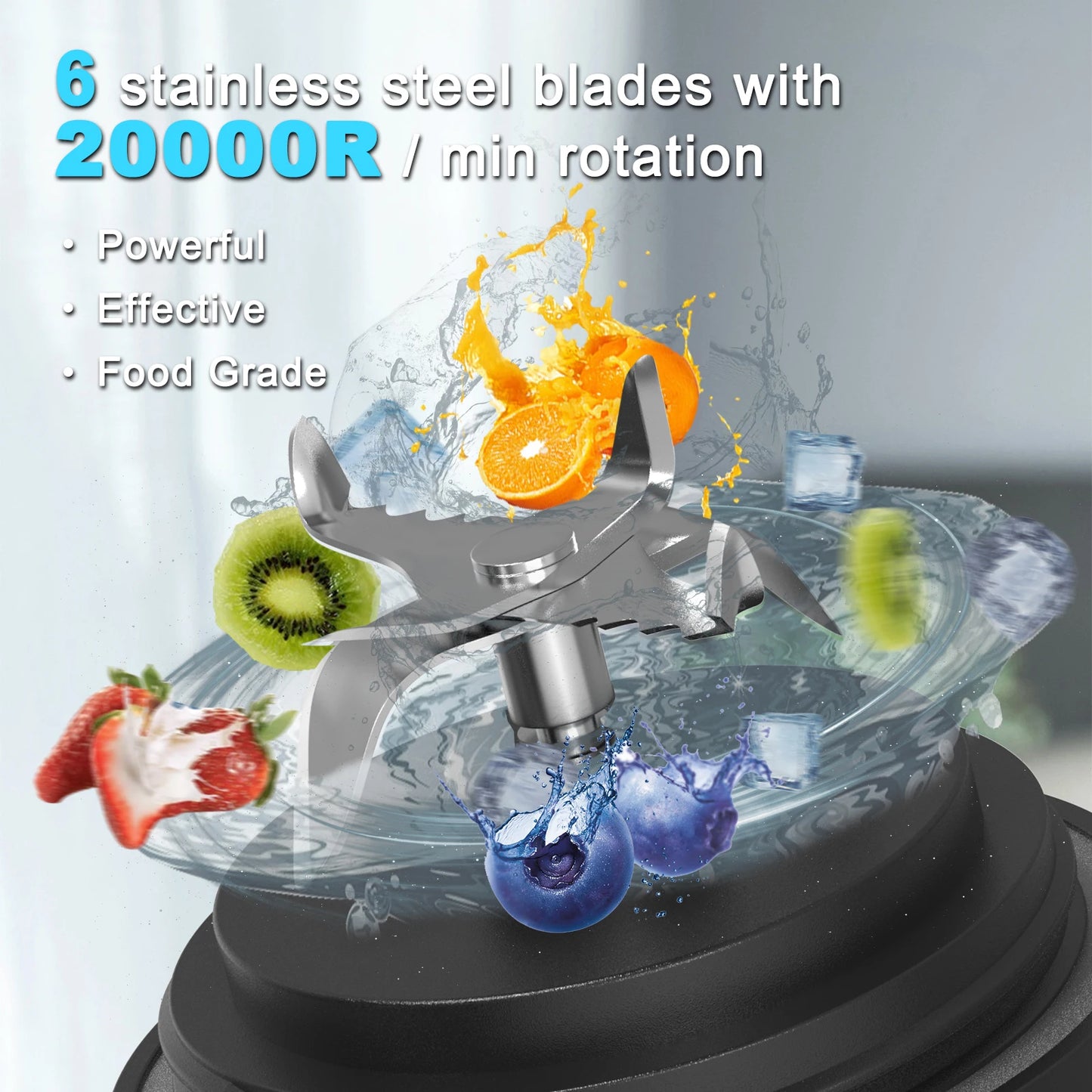 Portable Electric Blender 600ML USB Rechargeable Smoothie Maker and Juicer